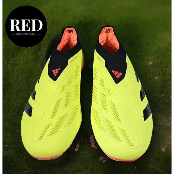 Adidas Predator 24 Elite Laceless FG Yellow Soccer Cleats IE2366 - Men\'s Sz 7.5 main image 4